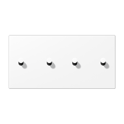 JUNG AL12-250WWMK07, Centre plate 2-gang horiz. 2+2 toggle, 4011377212329