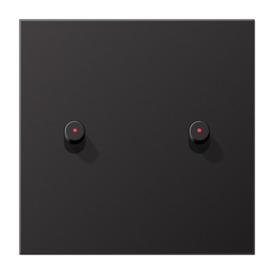 JUNG AL12-5KODR01, Centre plate 1-gang w. 2 toggle for IL, 4011377191945