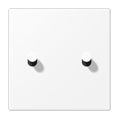 JUNG AL12-5WWMK07, Centre plate 1-gang 2 toggle, 4011377212282