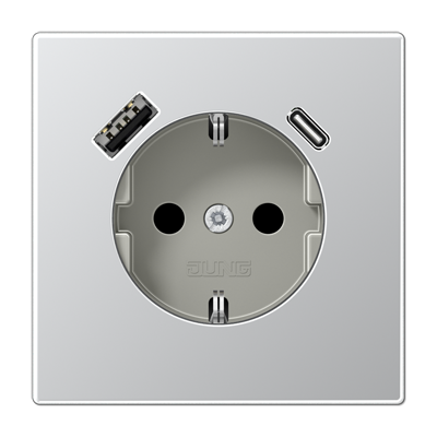 JUNG AL1520-15CA, SCHUKO socket with USB type AC, 4011377214064
