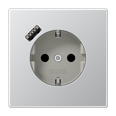 JUNG AL1520-18A, SCHUKO socket with USB type A, 4011377213920