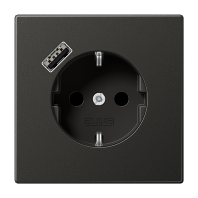 JUNG AL1520-18AAN, SCHUKO socket with USB type A, 4011377213944