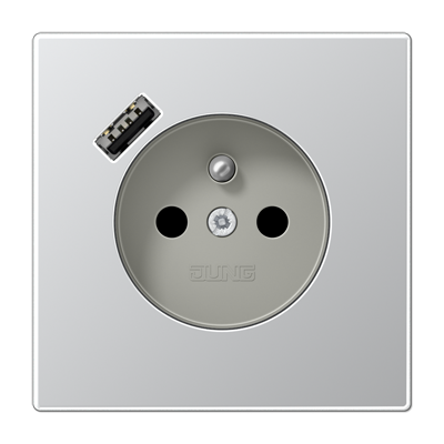 JUNG AL1520F-18A, Socket fren/belg with USB type A, 4011377214125