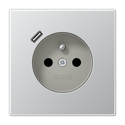 JUNG AL1520F-18C, Socket fren/belg with USB type C, 4011377214194