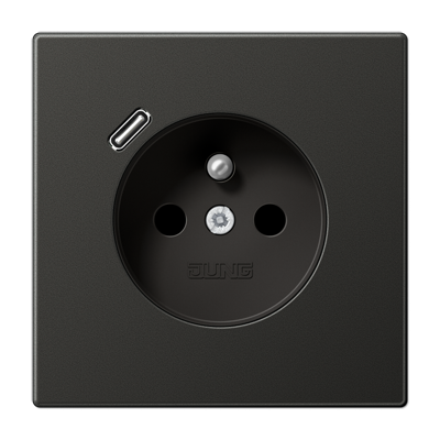 JUNG AL1520F-18CAN, Socket fren/belg with USB type C, 4011377214224