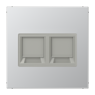 JUNG AL1969-25WE, centre plate for MJ f. 2 sockets, 4011377178427