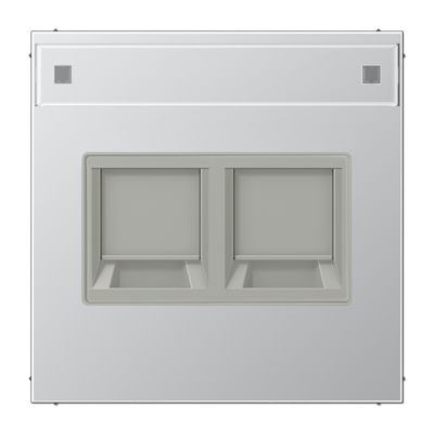 JUNG AL1969-2NAWE, centre plate for MJ f. 2 sockets, 4011377178106