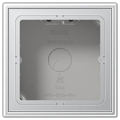 JUNG AL2581A-L, Spec.Surface Cap w. integr. frame 1-gang, 4011377048669