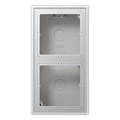 JUNG AL2582A-L, Spec.Surface Cap w. integr. frame 2-gang, 4011377048744