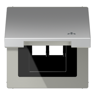 JUNG AL2990KLLAN, Hinged lid LAN with centre plate, 4011377179011
