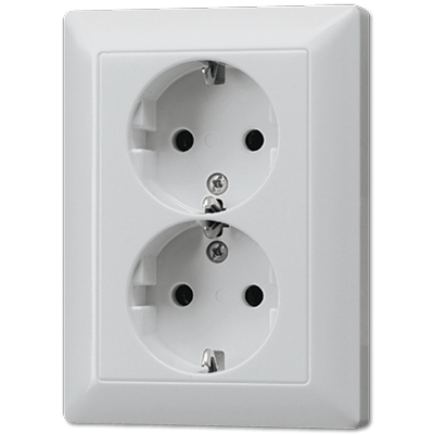 JUNG AL5020KI-L, 2-gang socket, 4011377316850