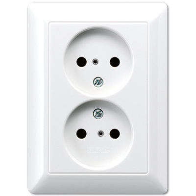 JUNG AS5010KIUWW, 2G Schuko socket, 4011377330757