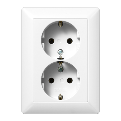 JUNG AS5022UWW, 2-gang socket, 4011377329959