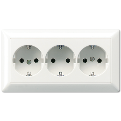 JUNG AS523BFWW, 3-gang socket, 4011377176324