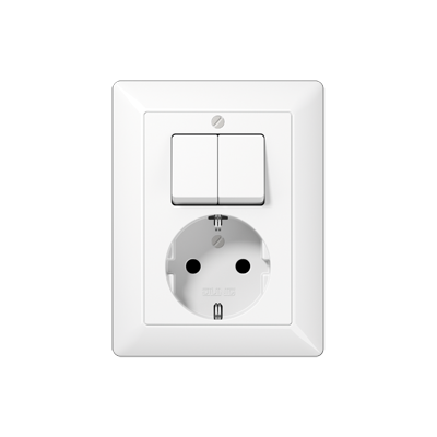 JUNG AS5575EUWW, switch + socket combination, 4011377331259