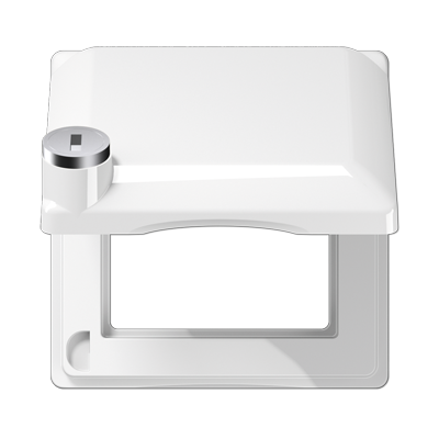 JUNG AS581BFKLSLWW, Hinged lid with spring, 4011377147591