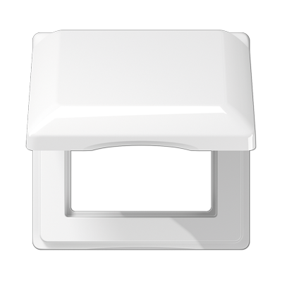 JUNG AS581BFKLWW, centre plate with hinges lid, 4011377019799