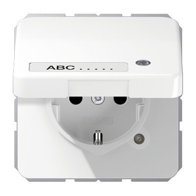 JUNG CD1520NAKLKOWW, Schuko socket with hinged lid, 4011377157750