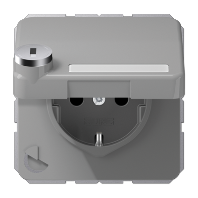 JUNG CD1520NAKLSLGR, Schuko socket with hinged lid, 4011377157675