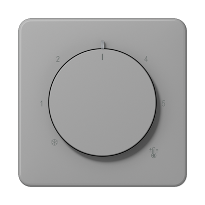 JUNG CD1749BFGR, Centre plate with knob room thermostat, 4011377195240