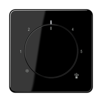 JUNG CD1749BFSW, Centre plate with knob room thermostat, 4011377195271