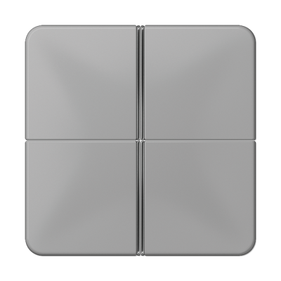 JUNG CD404TSAGR, Cover kit 4-gang, complete, 4011377037397