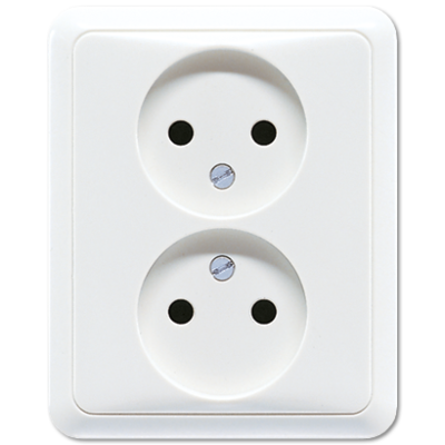 JUNG CD5010WW, Socket 2 gang, 4011377648302