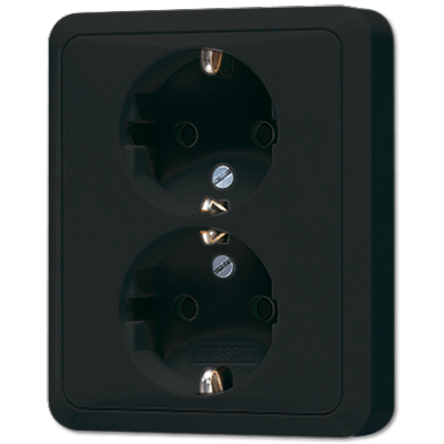JUNG CD5020NKISW, Schuko-socket 2-gang, 4011377851504