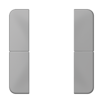 JUNG CD502TSAGR, Cover kit 2-gang, complete, 4011377108233