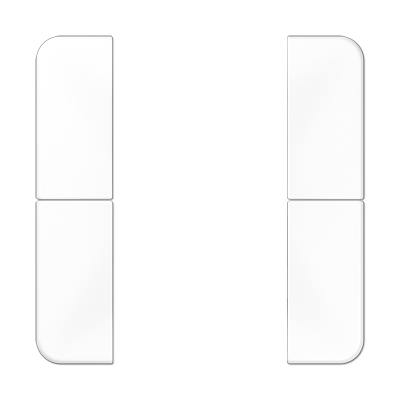 JUNG CD502TSAWW, Cover kit 2-gang, complete, 4011377108226