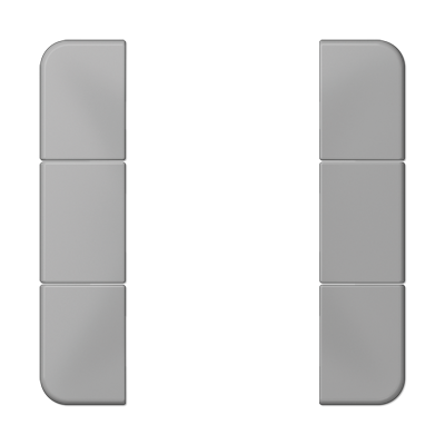 JUNG CD503TSAGR, cover kit 3-gang, complete, 4011377108721