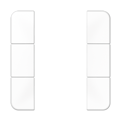 JUNG CD503TSAWW, cover kit 3-gang, complete, 4011377108714