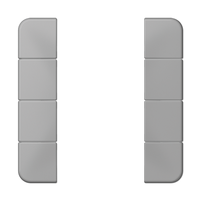 JUNG CD504TSAGR, Cover kit 4-gang, complete, 4011377109070