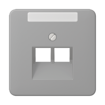 JUNG CD569-2NAUAGR, center pl.f.2-gang mod. jack&inscrip.pl., 4011377685109