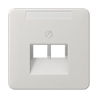 JUNG CD569-2NAUALG, center pl.f.2-gang mod. jack&inscrip.pl., 4011377685406