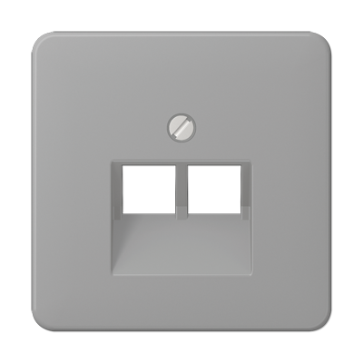 JUNG CD569-2UAGR, center pl.f.2-gang modular Jack, 4011377682900