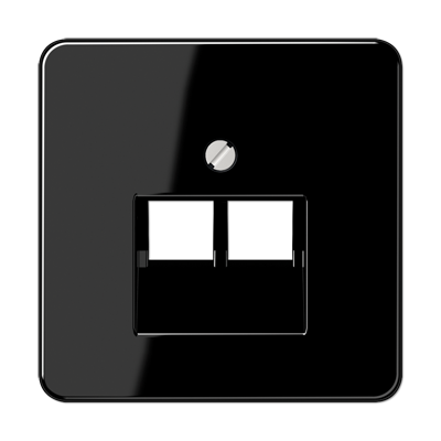 JUNG CD569-2UASW, center pl.f.2-gang modular Jack, 4011377683303