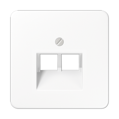 JUNG CD569-2UAWW, center pl.f.2-gang modular Jack, 4011377682504