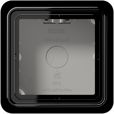 JUNG CD581ASW, Spec.Surface Cap w. integr. frame 1-gang, 4011377049246