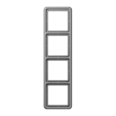 JUNG CD584WUGR, 4-gang frame, 4011377996861