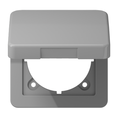 JUNG CD590BFKLGR, centre plate with hinged lid, 4011377675100