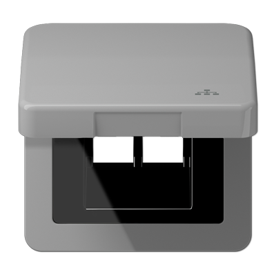 JUNG CD590KLLANGR, Hinged lid LAN with centre plate, 4011377178915