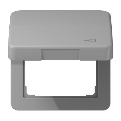 JUNG CD590KLSOCGR, Hinged lid for socket, 4011377163966