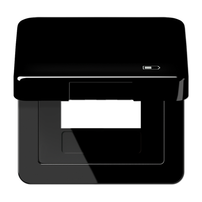 JUNG CD590KLUSBSW, Hinged lid USB with centre plate, 4011377163782