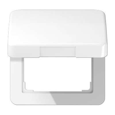 JUNG CD590KLWW, centre plate with hinged lid, 4011377064003