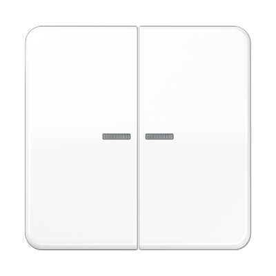 JUNG CD595KO5WW, 2-gang rocker with transparent lenses, 4011377213555