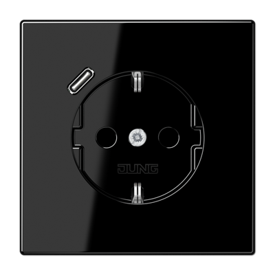 JUNG LS1520-18CSW, SCHUKO socket with USB type C, 4011377184541