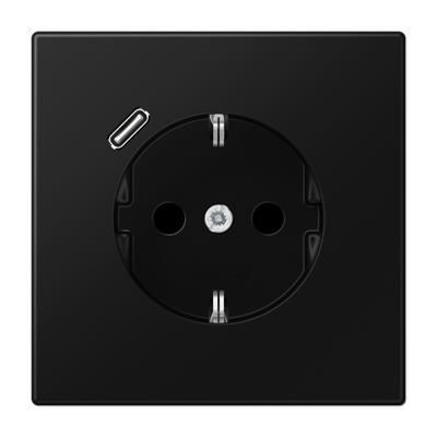 JUNG LS1520-18CSWM, SCHUKO socket with USB type C, 4011377187092