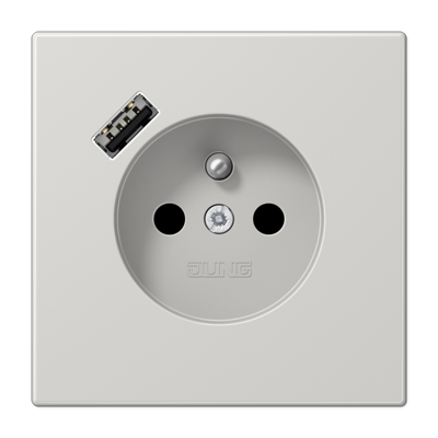 JUNG LS1520F-18ALG, Socket fren/belg with USB type A, 4011377185036