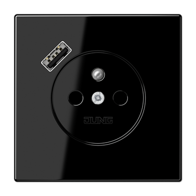 JUNG LS1520F-18ASW, Socket fren/belg with USB type A, 4011377185043